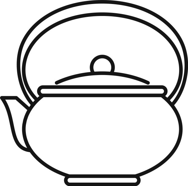 咖啡壶图标轮廓样式图片下载