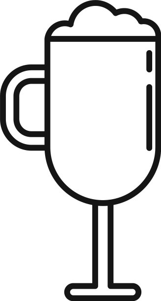 冰咖啡图标轮廓风格图片下载