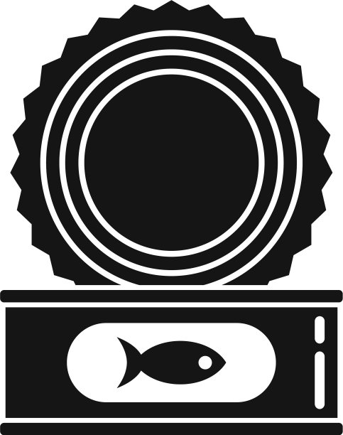 开鱼罐头图标造型简单图片下载