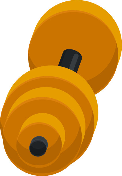 哑铃图标卡通风格图片下载