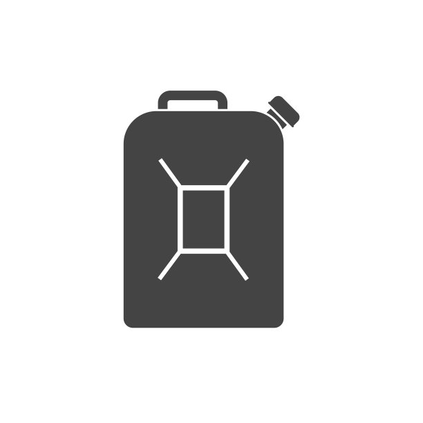 白色背景上的汽油罐图标图片下载