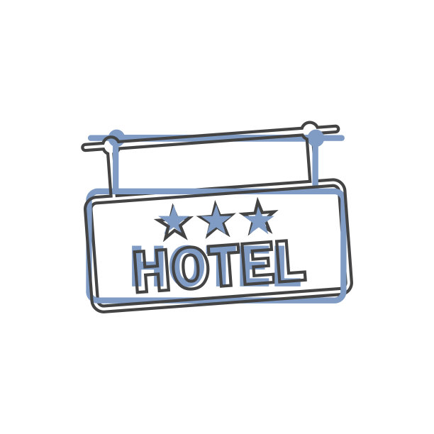 图标牌酒店三星级卡通风格上图片下载