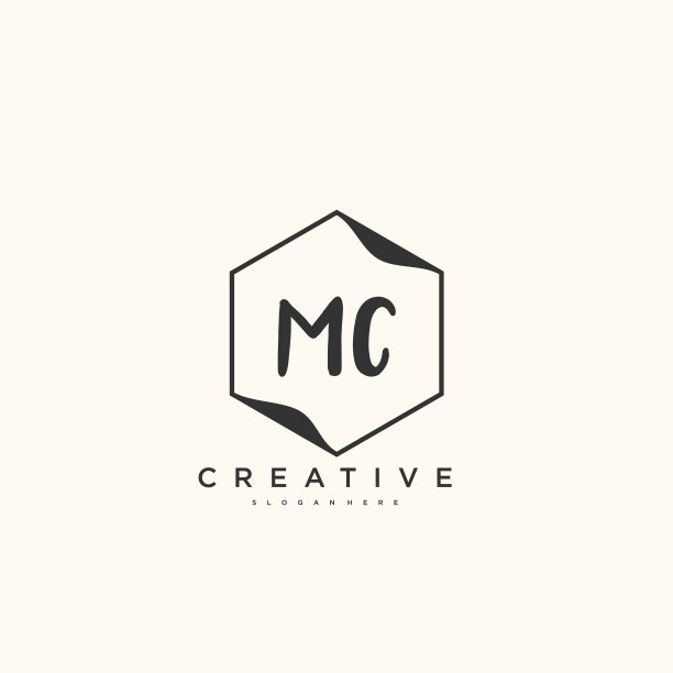 MC美初始标志手写标志艺术图片下载