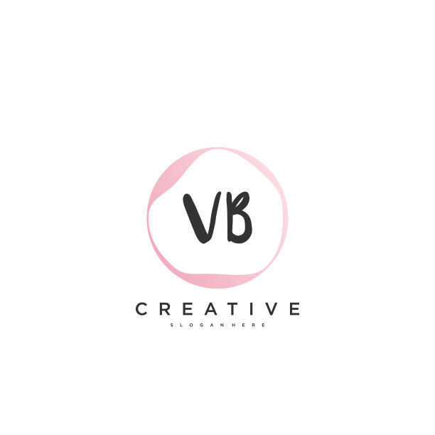 Vb美人初始标识手写标识艺术图片下载