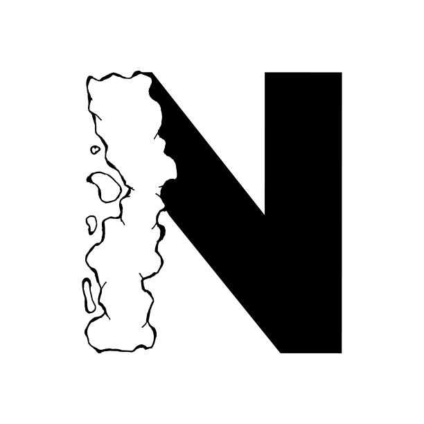 字母艺术与烟雾效果标志模板设计图片下载