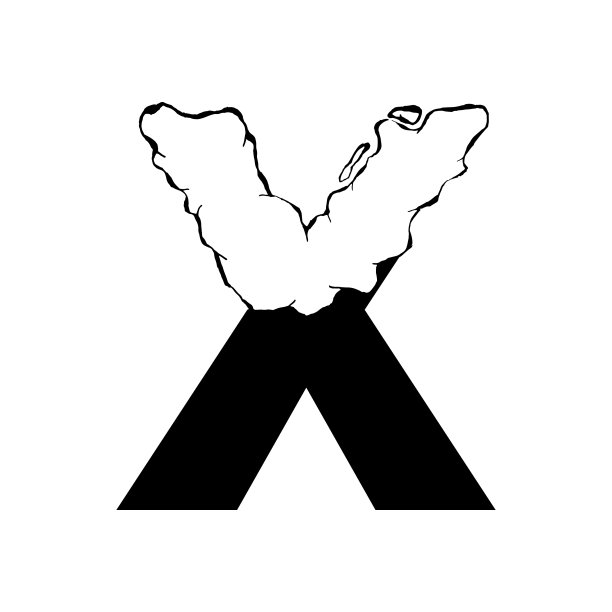 字母艺术与烟雾效果标志模板设计图片下载