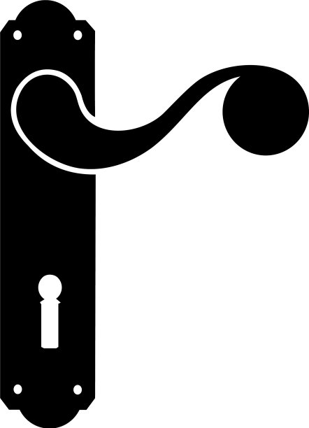 门把手图标上的白色背景门把手图片下载