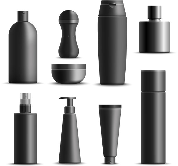 男士化妆品逼真设置图片下载