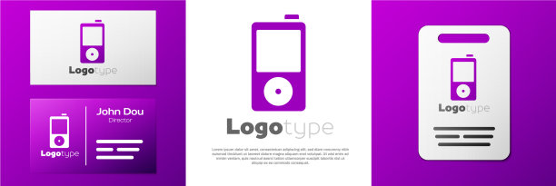 标志类型音乐播放器图标孤立在白色图片下载