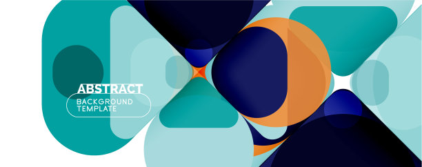 现代几何圆形和动态线条图片下载