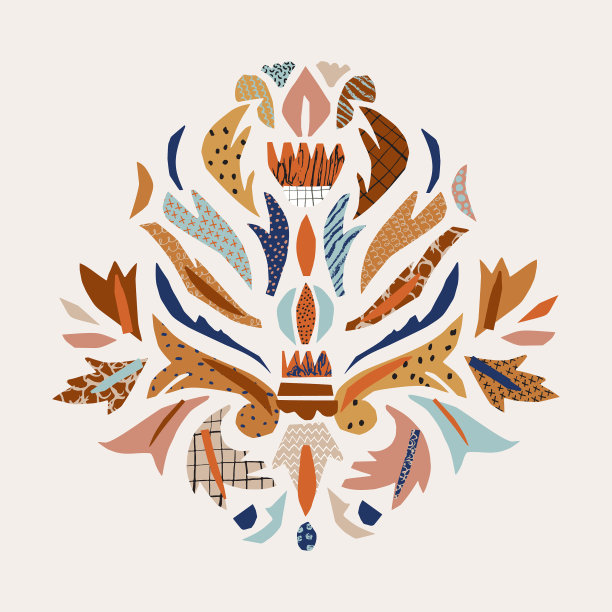 剪纸装饰拼贴图片下载