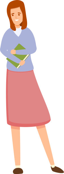 女孩校服卡通风格图标图片下载