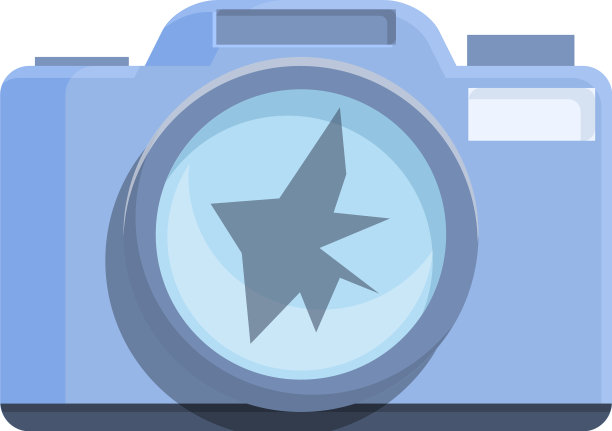 破碎的相机图标卡通风格图片下载