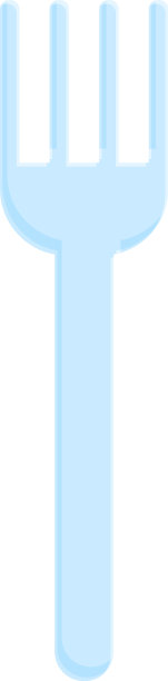 卡通风格的塑料叉图标图片下载
