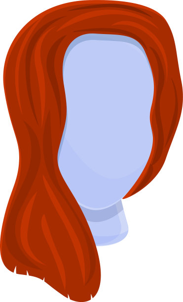 休闲假发图标卡通风格图片下载