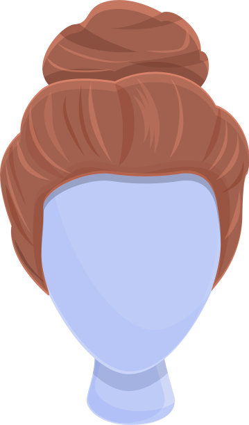 商业假发图标卡通风格图片下载