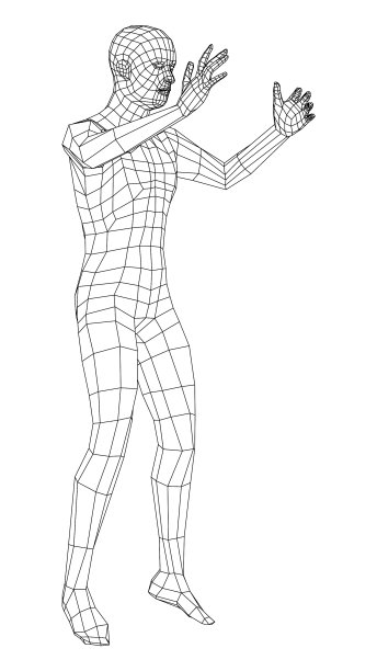 线框跳的人图片下载