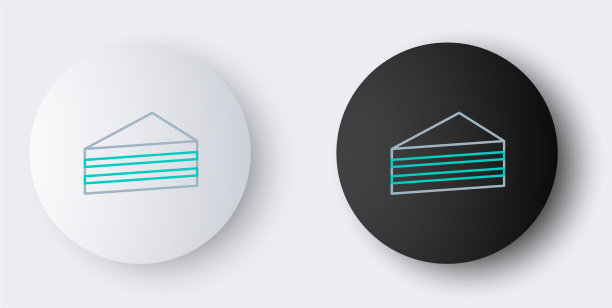 线蛋糕图标孤立在灰色背景上开心图片下载