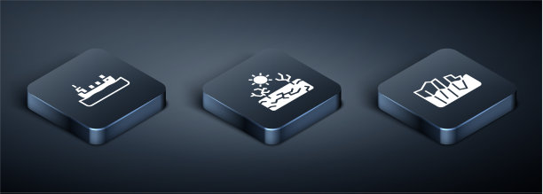 设置等距油轮冰川融化和图片下载