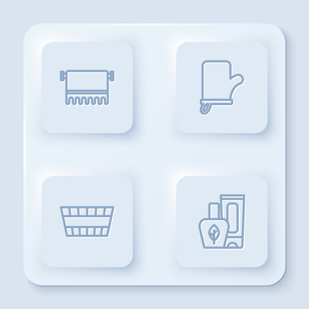 将线毛巾放在衣架、桑拿手套桶上图片下载