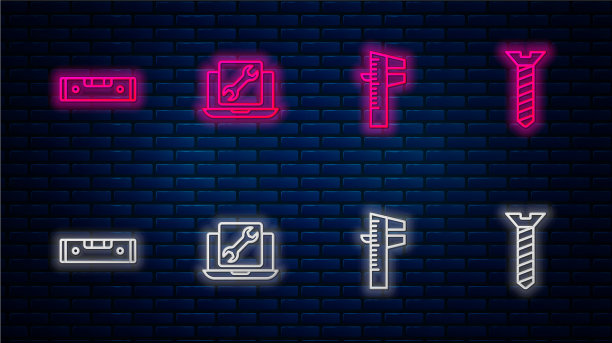 设置线笔记本电脑服务卡尺或卡尺和图片下载