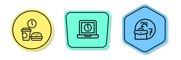 定线，快餐时间，笔记本电脑，总是忙图片下载