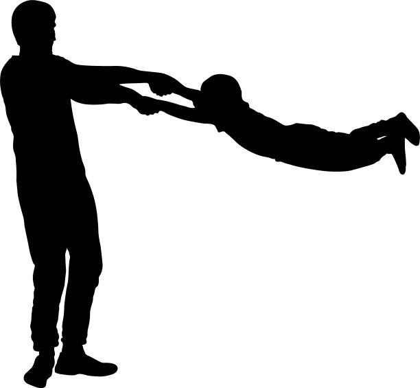 男父转圈男子剪影图片下载