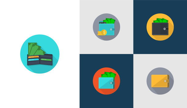 设置钱包平面图标模板网上商店图标图片下载