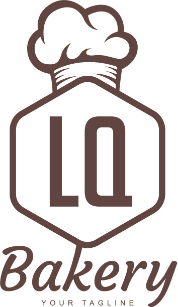 Lq字母标志设计与厨师图标烘焙标志图片下载