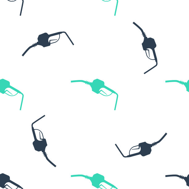 绿色汽油泵喷嘴图标隔离无缝图片下载