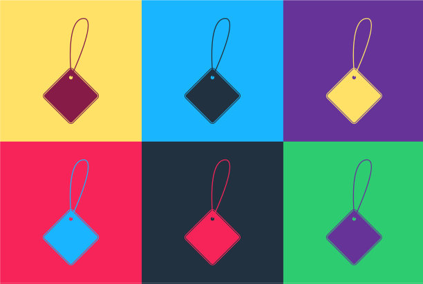 波普艺术空白标签模板价格标签图标图片下载