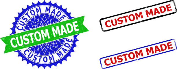 定制的玫瑰形和矩形双色图片下载