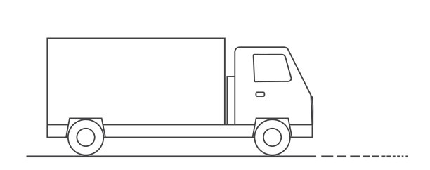 货运卡车沿公路行驶运送图片下载