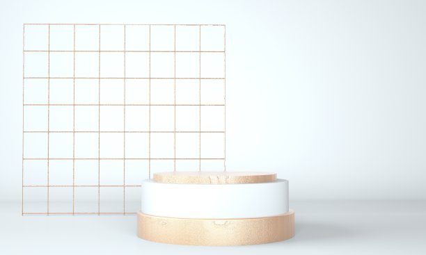 3d抽象背景，模拟场景几何形状平台的产品显示，3d插图。图片下载