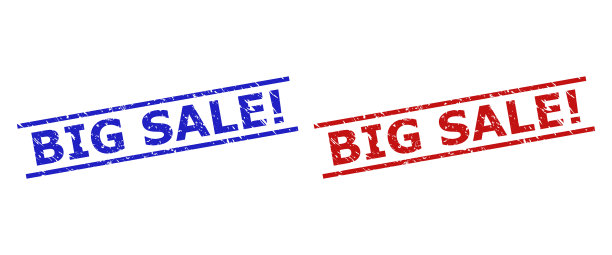 大销售惊叹号邮票印章与grunge风格图片下载