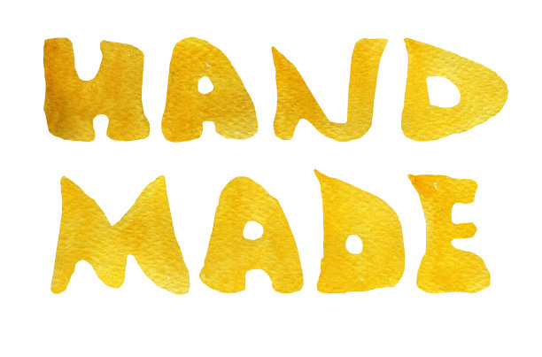 手工水彩书法。图片下载