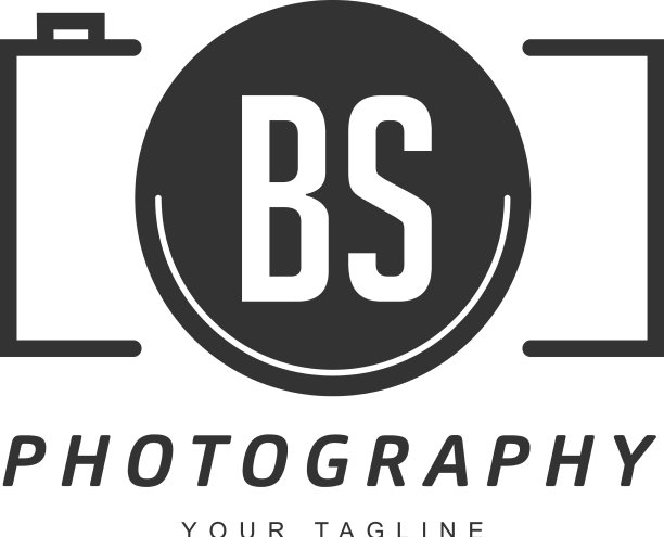 b字母标志设计与相机图标图片下载