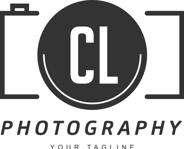 Cl字母标志设计与相机图标图片下载