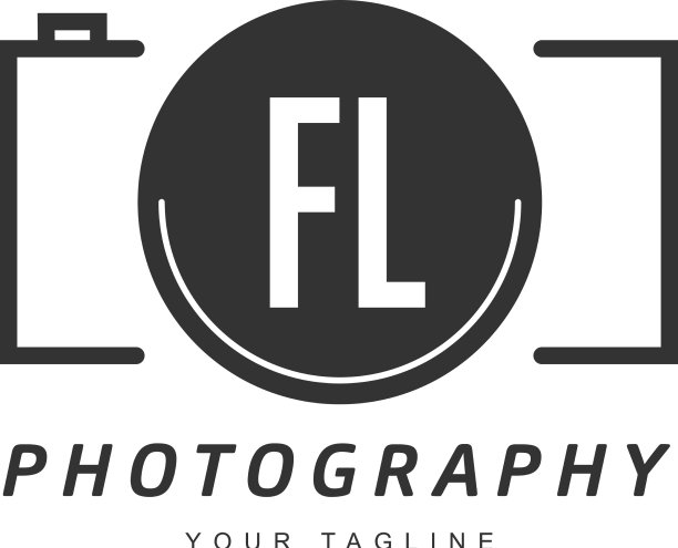 Fl字母标志设计与相机图标图片下载