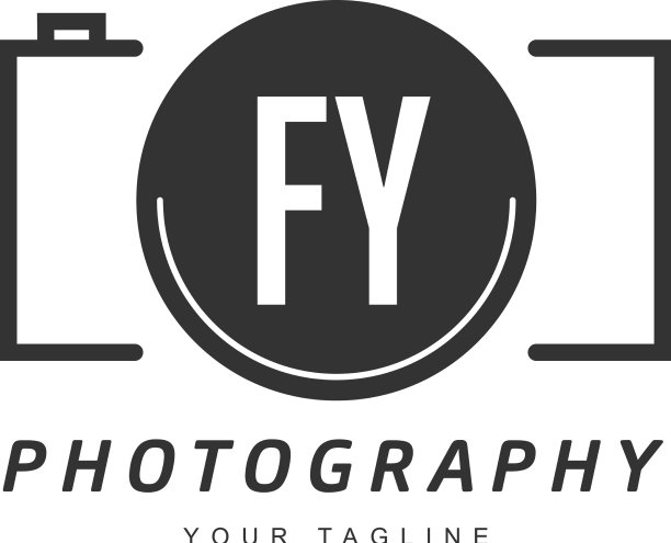 Fy字母标志设计与相机图标图片下载