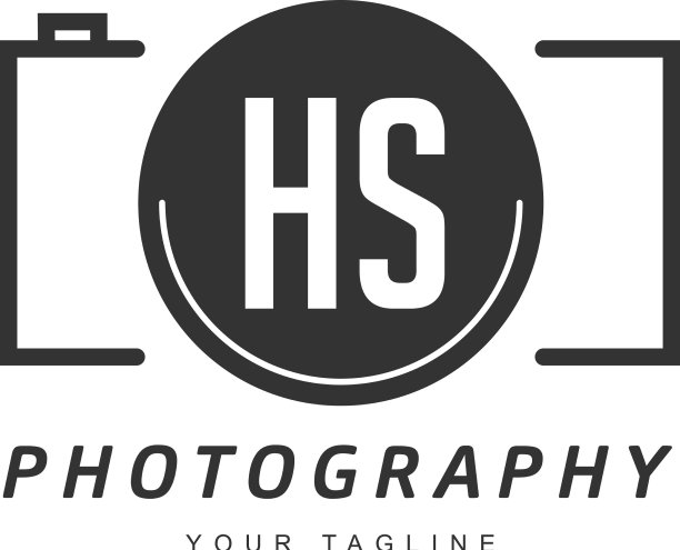 Hs字母标志设计与相机图标图片下载