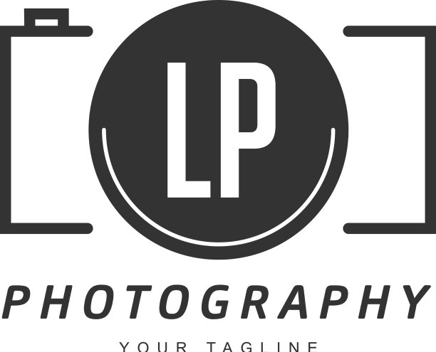 Lp字母标志设计与相机图标图片下载