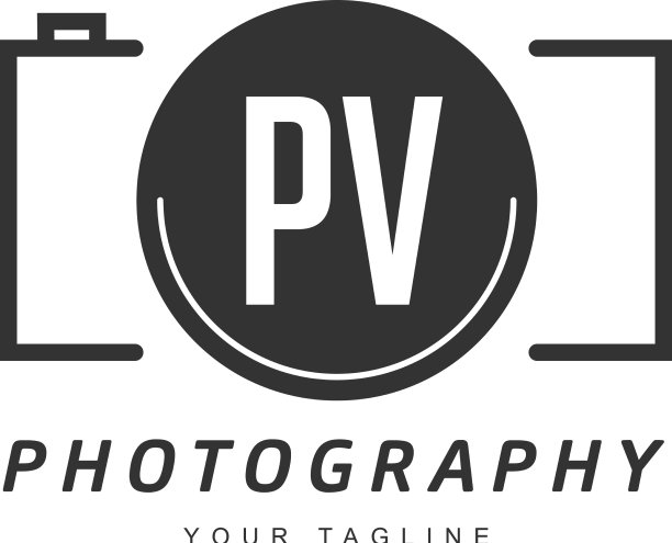 光伏字母标志设计与相机图标图片下载