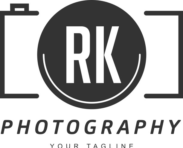 Rk字母标志设计与相机图标图片下载