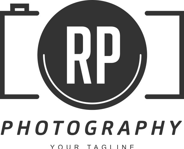 Rp字母标志设计与相机图标图片下载