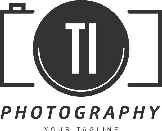 钛字母标志设计与相机图标图片下载