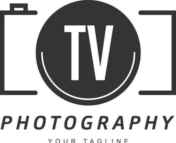 电视字母标志设计与相机图标图片下载