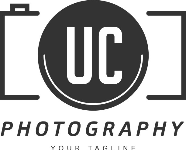 Uc字母标志设计与相机图标图片下载