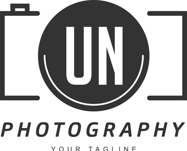 联合国字母标志设计与相机图标图片下载