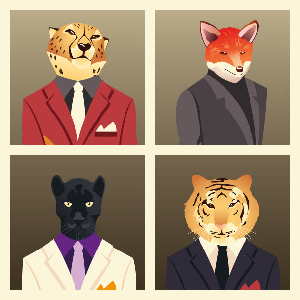 人们艺术动物收藏动物狐狸老虎图片下载